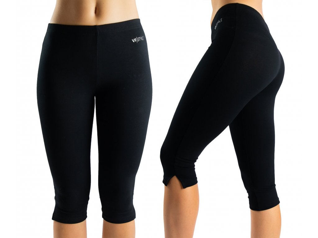 Pamut női capri leggings VFstyle fekete